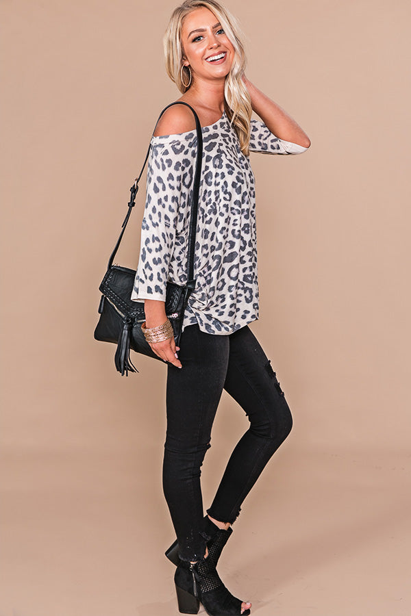 Leopard So Divine Shift Top • Impressions Online Boutique