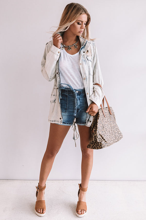 Travel Life Denim Jacket In Light Wash Curves • Impressions Online Boutique