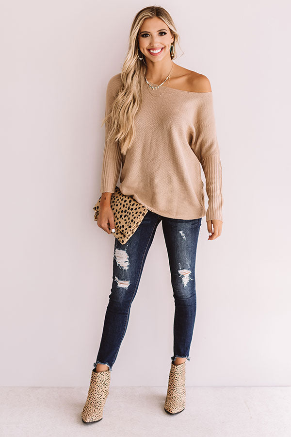 Weekend At The Cabin Tunic Sweater in Iced Latte • Impressions Online ...