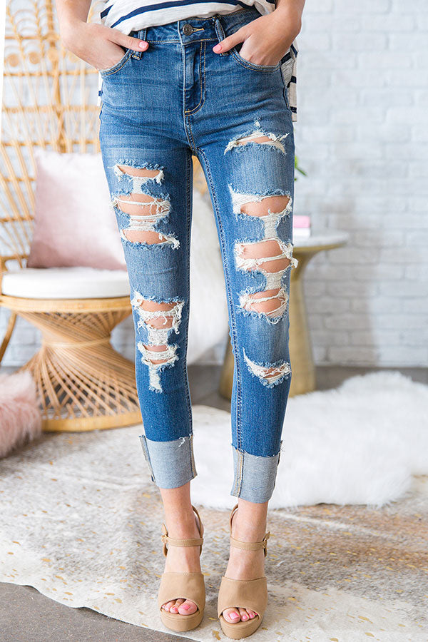 The Harper High Waist Distressed Skinny • Impressions Online Boutique