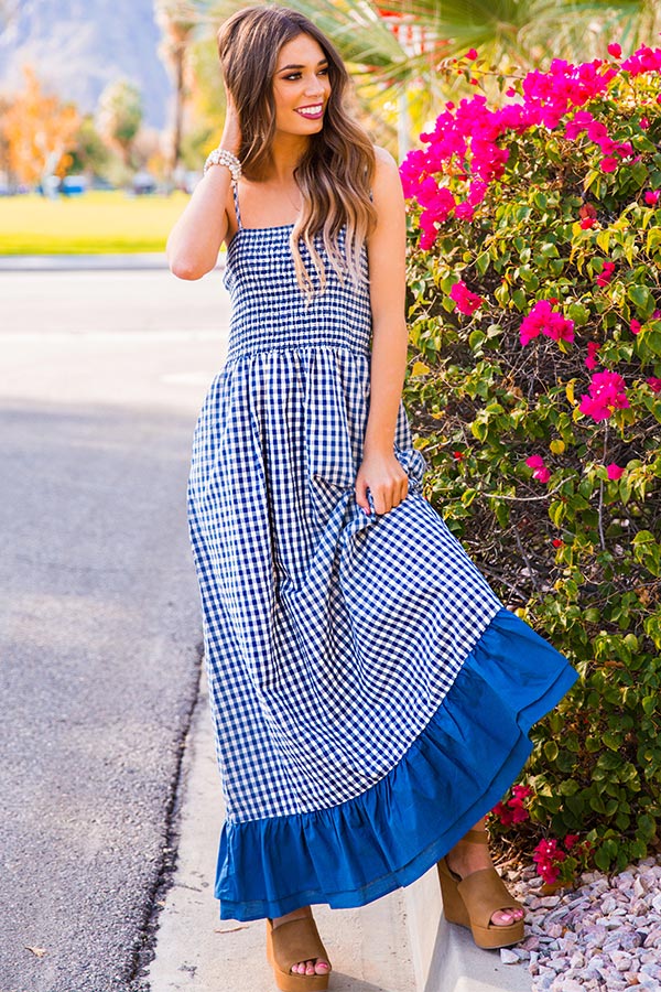 Huntington Beach Gingham Maxi • Impressions Online Boutique