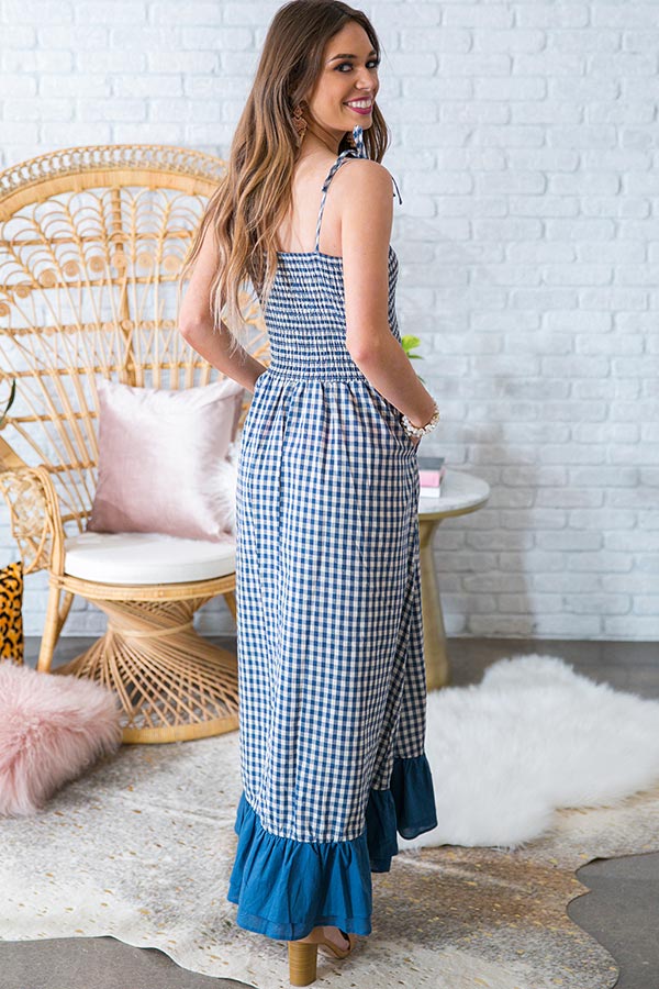 Huntington Beach Gingham Maxi • Impressions Online Boutique