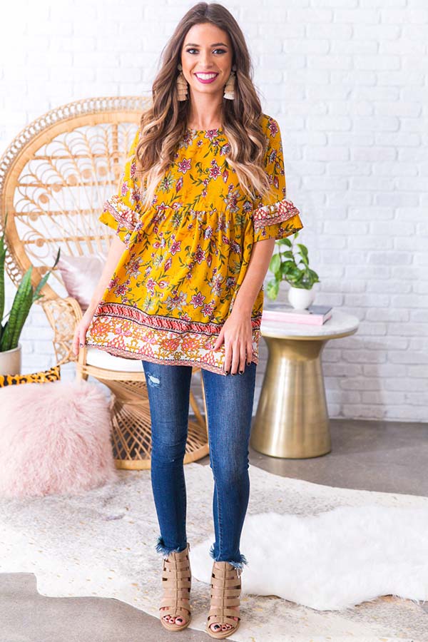 Sunshine Chic Shift Top • Impressions Online Boutique