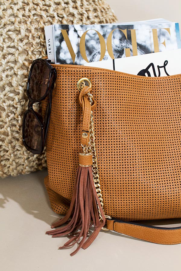 Hollywood Hills Tote Bag In Camel • Impressions Online Boutique