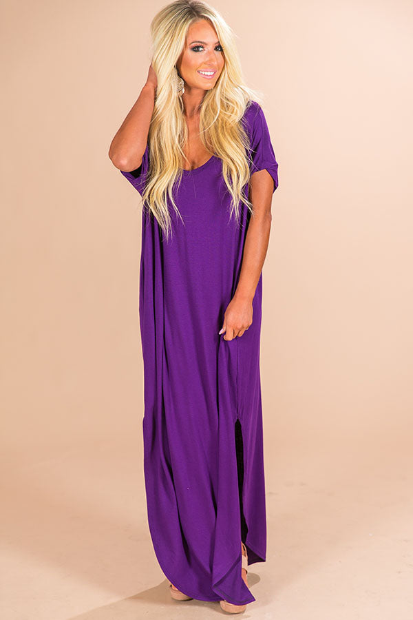 Beachy Keen T-shirt Maxi in Purple • Impressions Online Boutique