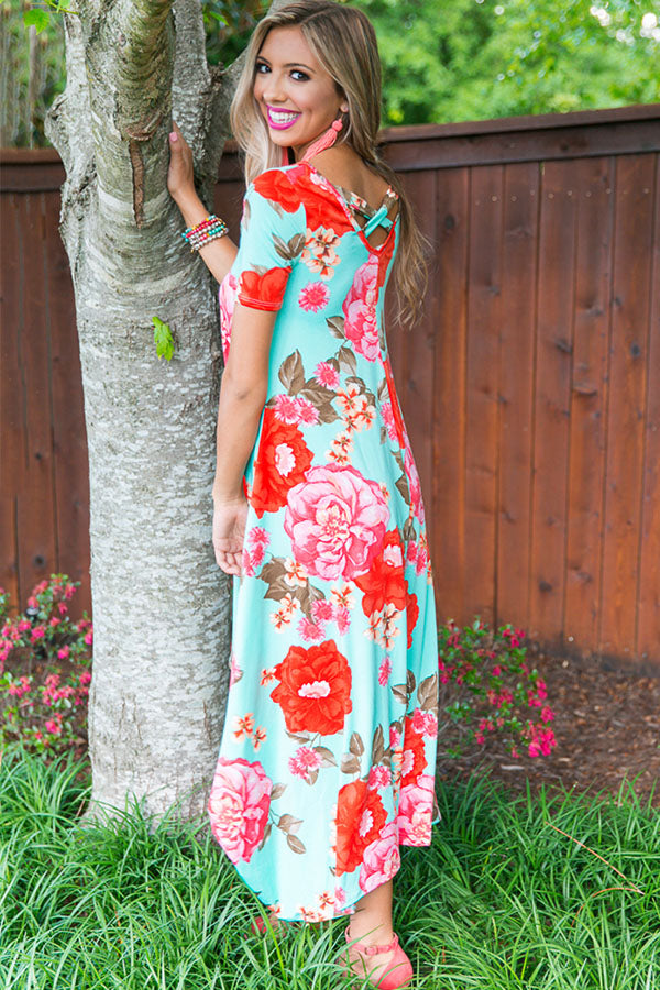 Peony Perfection Midi in Ocean Wave • Impressions Online Boutique