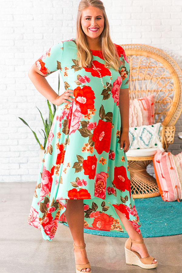 Peony Perfection Midi in Ocean Wave • Impressions Online Boutique