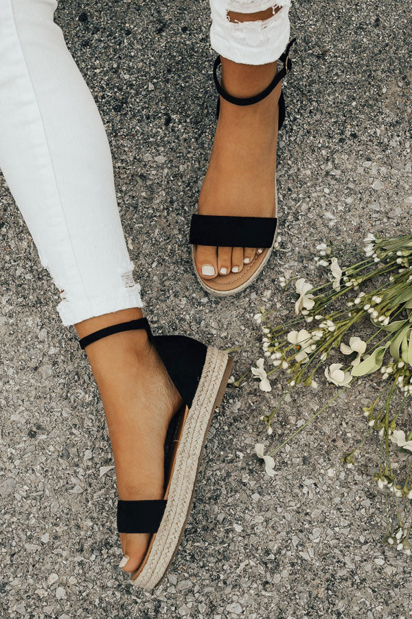 The Roslyn Espadrille in Black 