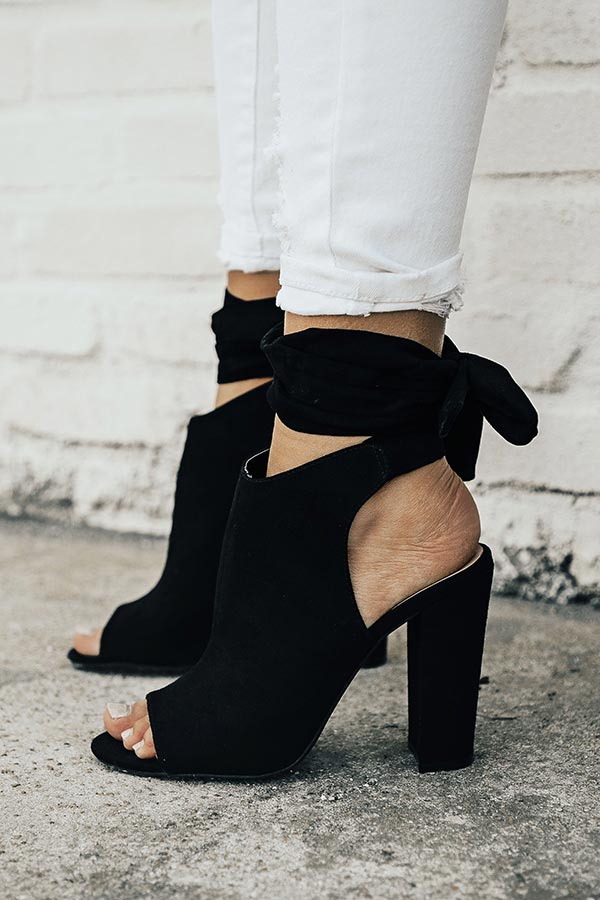 The Peyton Peep Toe Heel in Black • Impressions Online Boutique