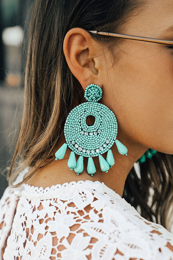 Sunshine Crush Earrings In Turquoise