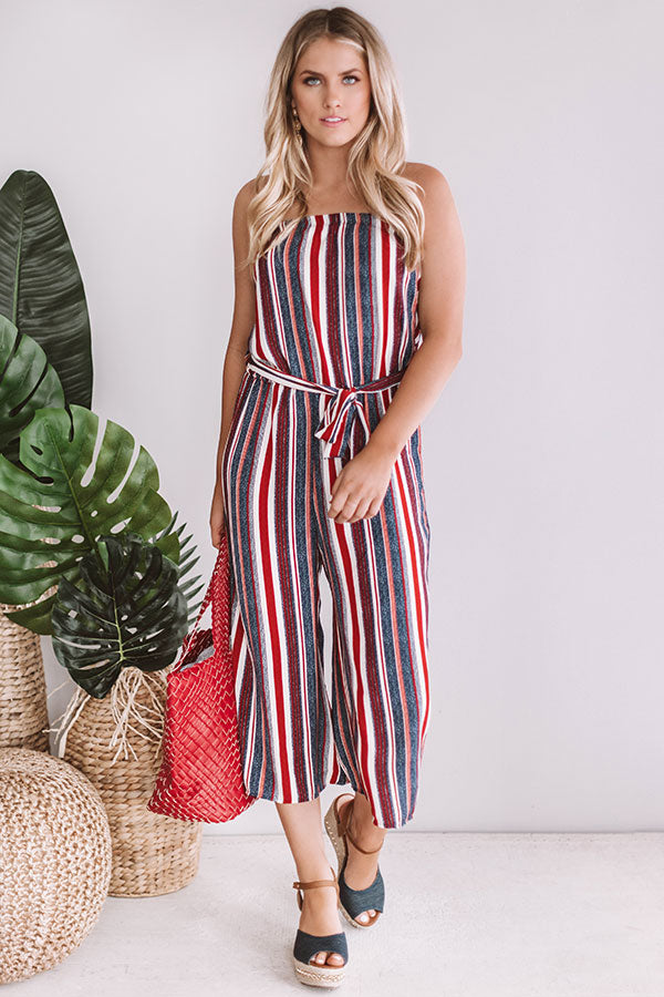 elan striped jumpsuit