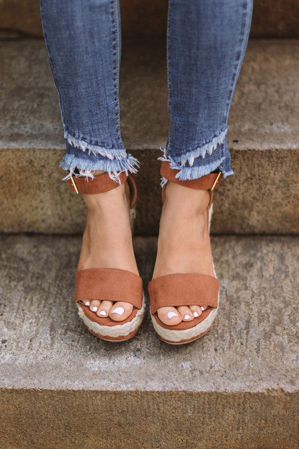 The Lana Wedge in Cinnamon • Impressions Online Boutique