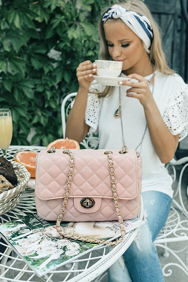 Pretty Chic Quilted Purse in Blush • Impressions Online Boutique