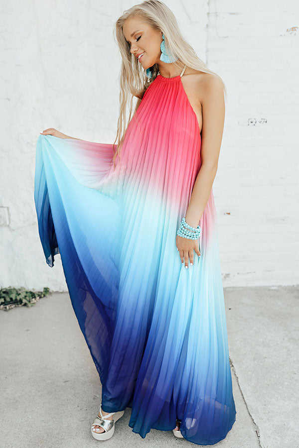 Sunset Magic Pleated Maxi • Impressions Online Boutique