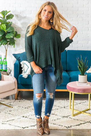 hunter green cardigan outfit