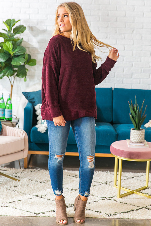 Chill In The Air Sweater in Purple • Impressions Online Boutique
