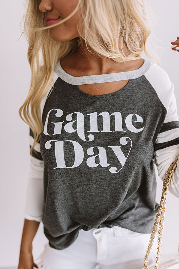 Game Day Long Sleeve Varsity Tee • Impressions Online Boutique