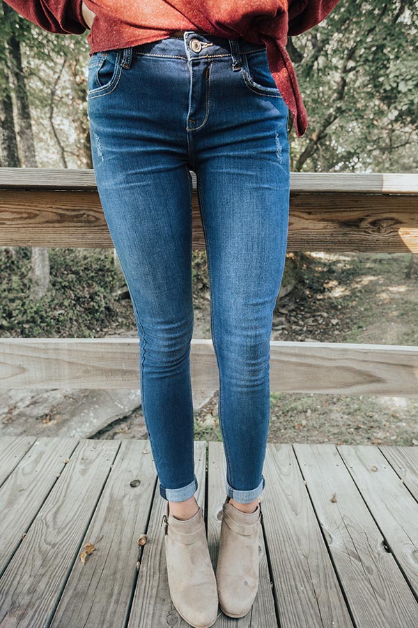 Secret Crush Mid Rise Ankle Skinny • Impressions Online Boutique