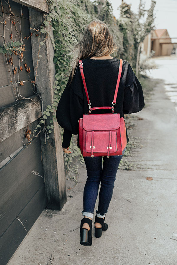 Touring Rome Backpack in Red • Impressions Online Boutique