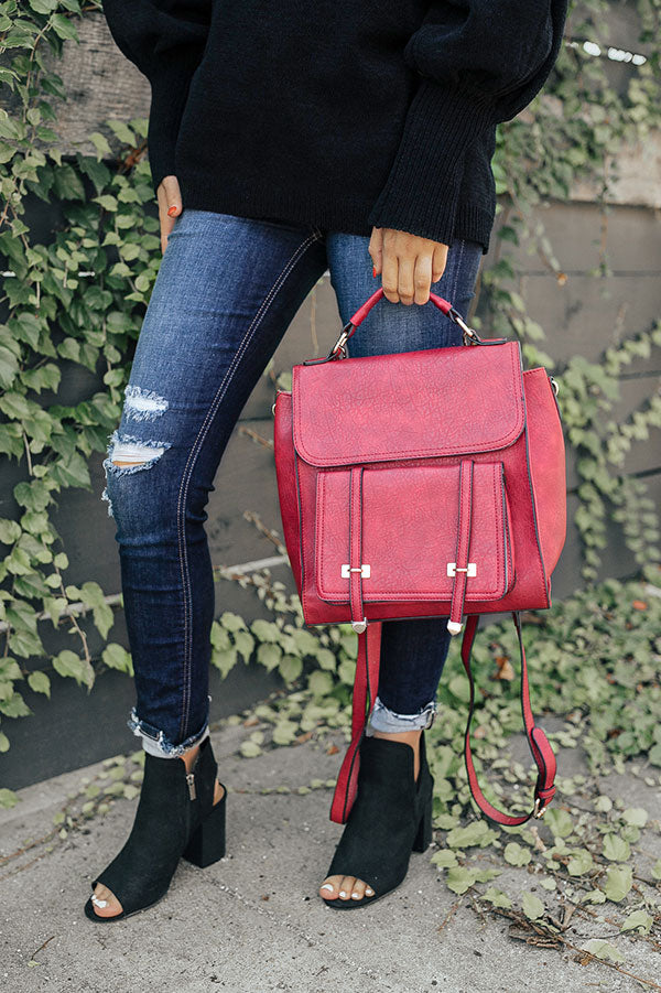 Touring Rome Backpack in Red • Impressions Online Boutique