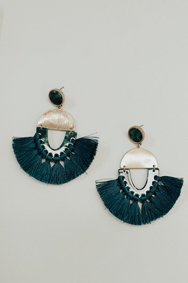 Prosecco On My Mind Earrings In Teal • Impressions Online Boutique