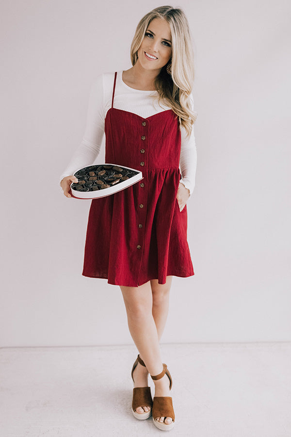 wine fit and flare dress