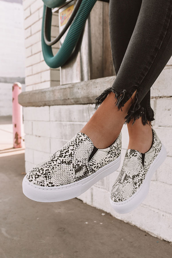 sneakers with snake print