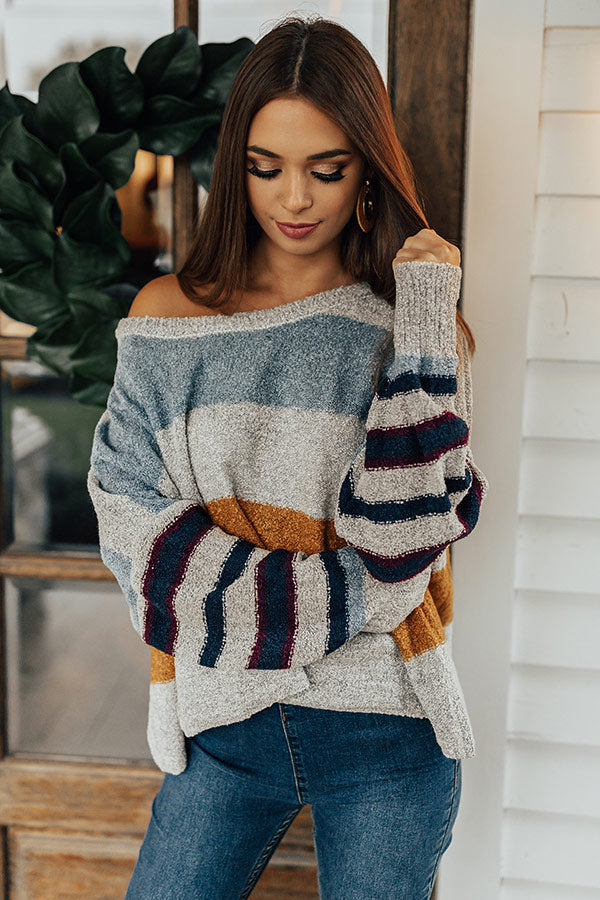 Manhattan Chill Stripe Shift Sweater • Impressions Online Boutique