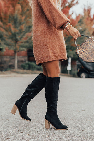 The Lynn Knee High Boot In Warm Taupe • Impressions Online Boutique