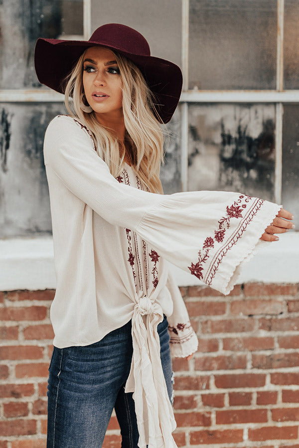 Leap Of Faith Embroidered Top in Cream • Impressions Online Boutique