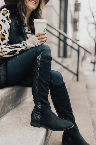 The Oakley Knee High Boot in Black • Impressions Online Boutique