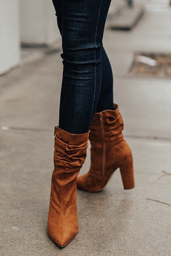 The Liz Faux Suede Boot in Copper • Impressions Online Boutique