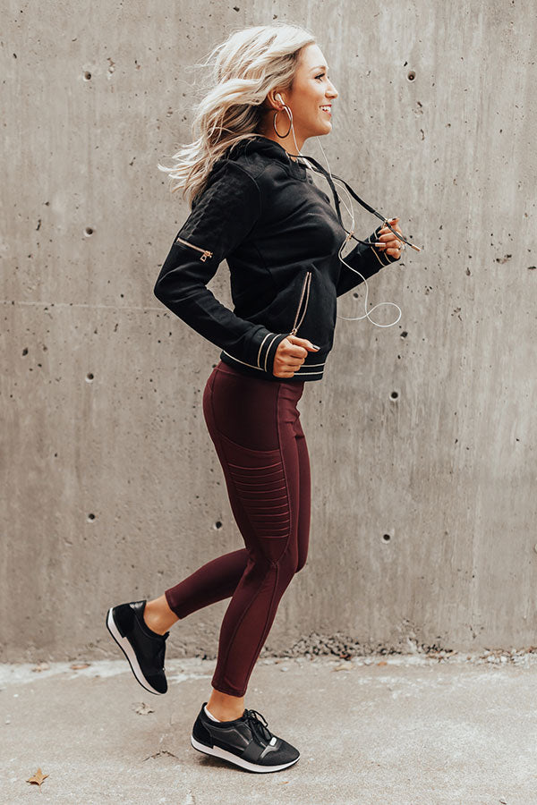 High-Waist Moto Legging