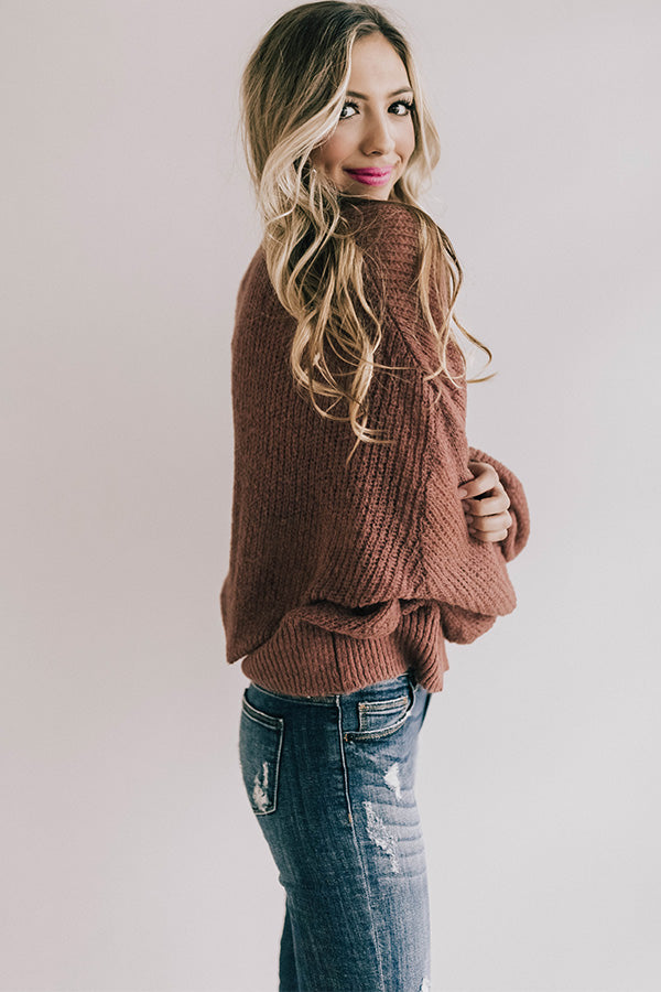 Sonoma Sippin' Knit Sweater In Rustic Rose • Impressions Online Boutique