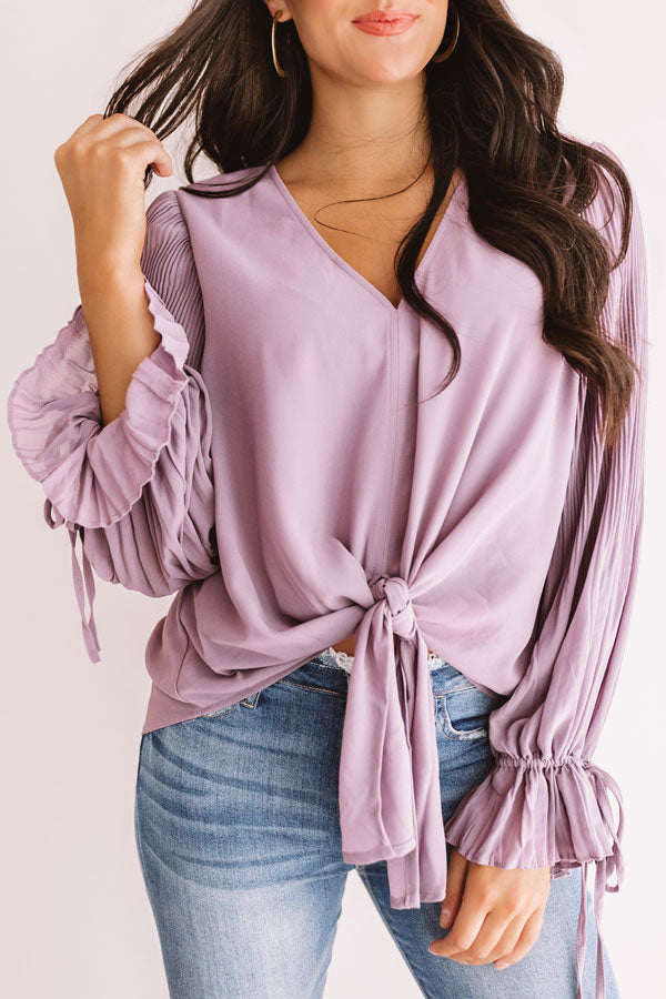 The Luxe Life Tie Top In Lavender • Impressions Online Boutique