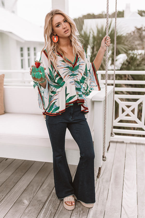 Palms Away Top in Cream • Impressions Online Boutique