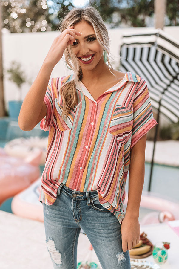 Beach Club Stripe Top • Impressions Online Boutique