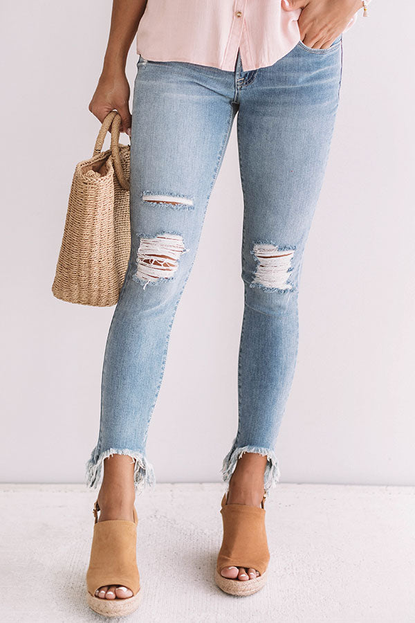 The Dawsyn Midrise Distressed Ankle Skinny