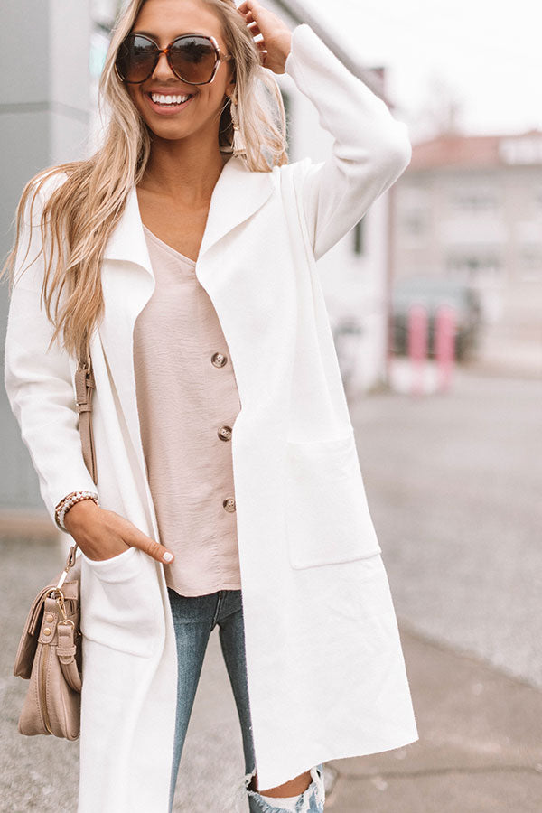Instant Classic Cardigan in Ivory • Impressions Online Boutique