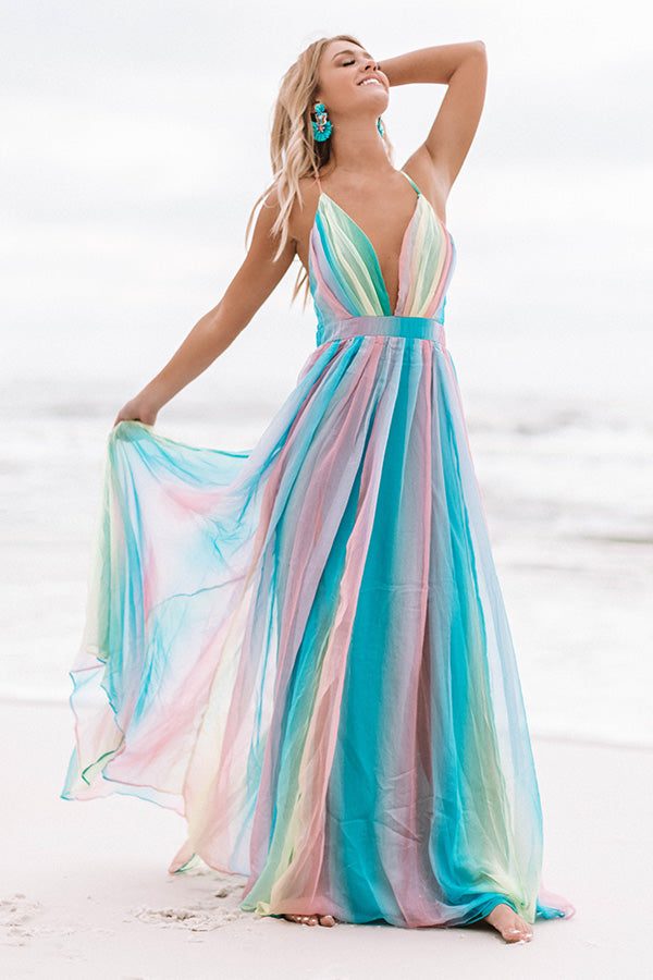 rainbow maxi dresses