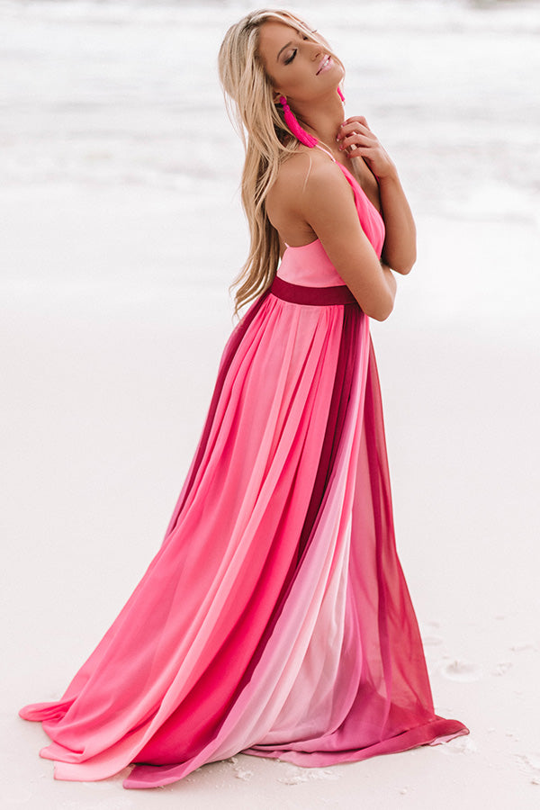 Vacay And Vino Maxi Dress in Wine • Impressions Online Boutique