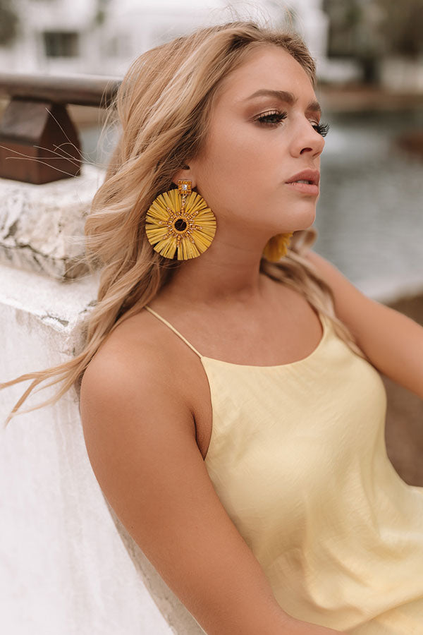 Long Beach Bombshell Earrings In Yellow