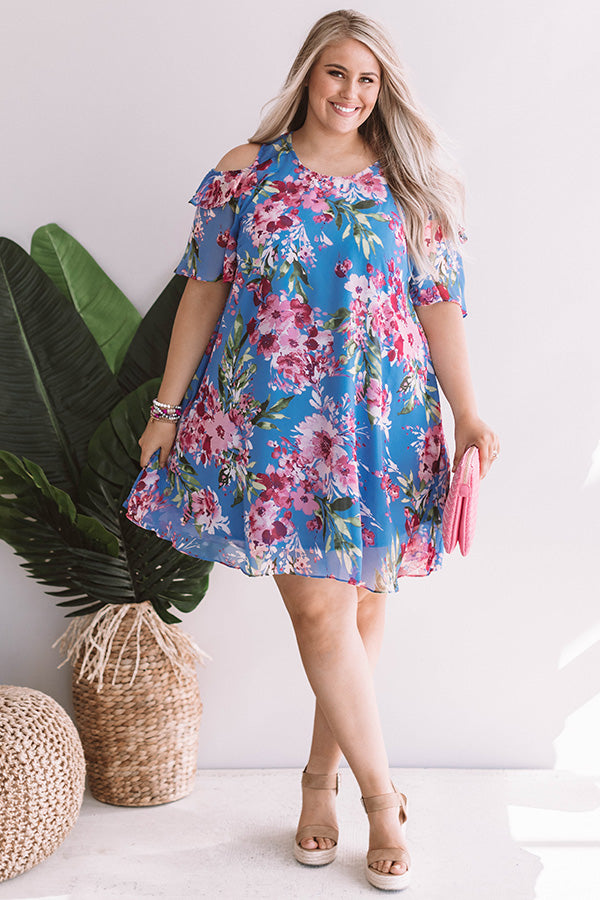 Santorini Romance Floral Shift Dress Curves • Impressions Online Boutique