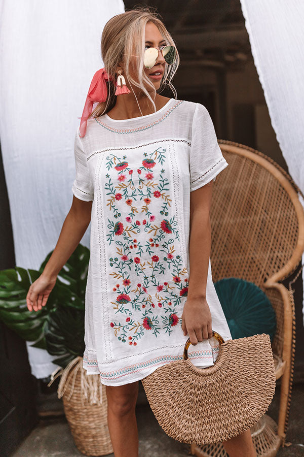 Dreaming Of Summer Embroidered Dress In White • Impressions Online Boutique