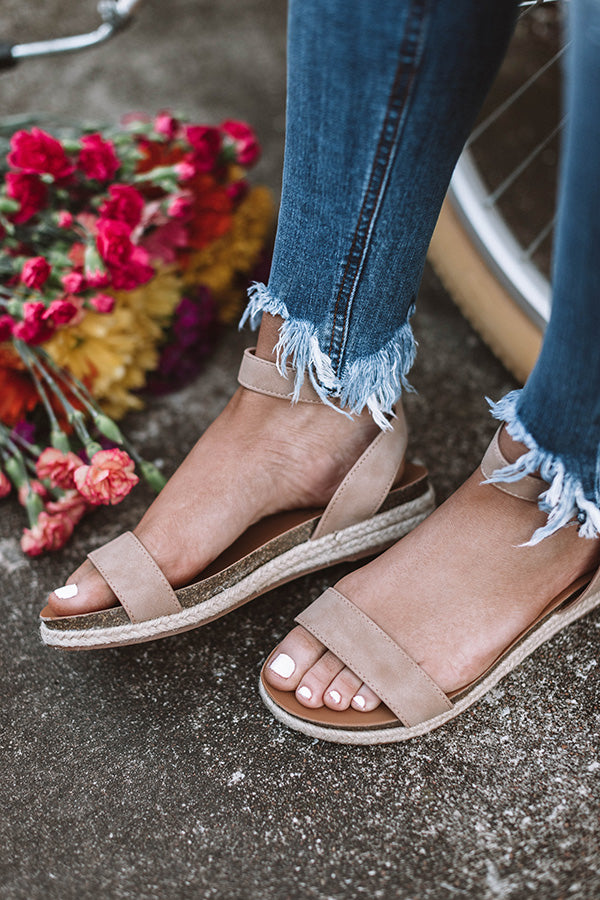 The Nadia Sandal In Iced Latte • Impressions Online Boutique