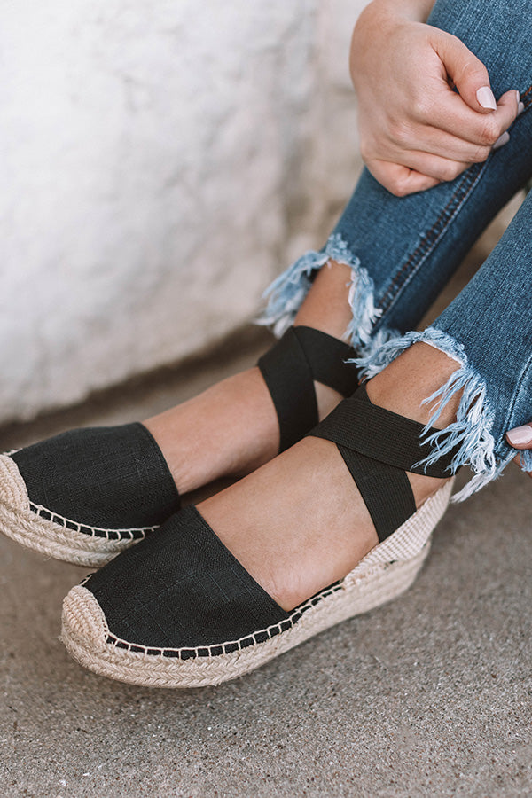 The Maya Espadrille In Black • Impressions Online Boutique