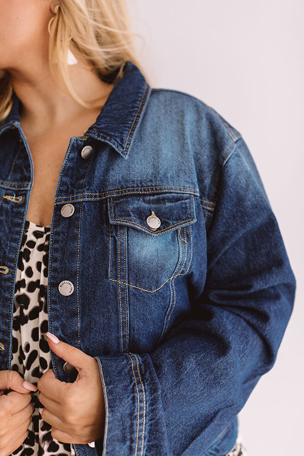 The Kenley Denim Jacket Curves • Impressions Online Boutique