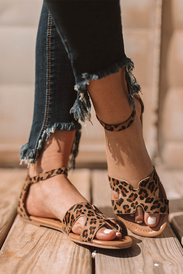 The Oakley Sandal In Leopard • Impressions Online Boutique