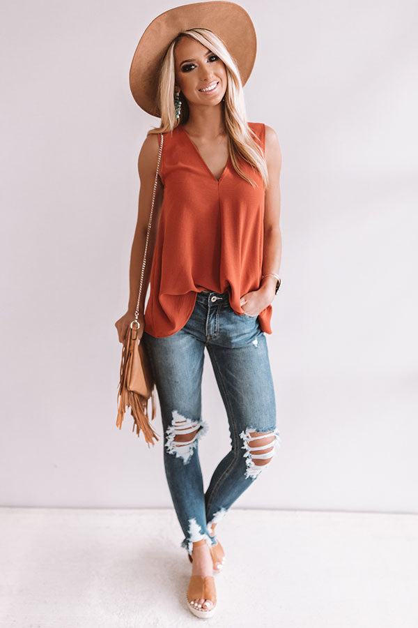 Chic Harbor Shift Tank in Rust • Impressions Online Boutique • Page: 1