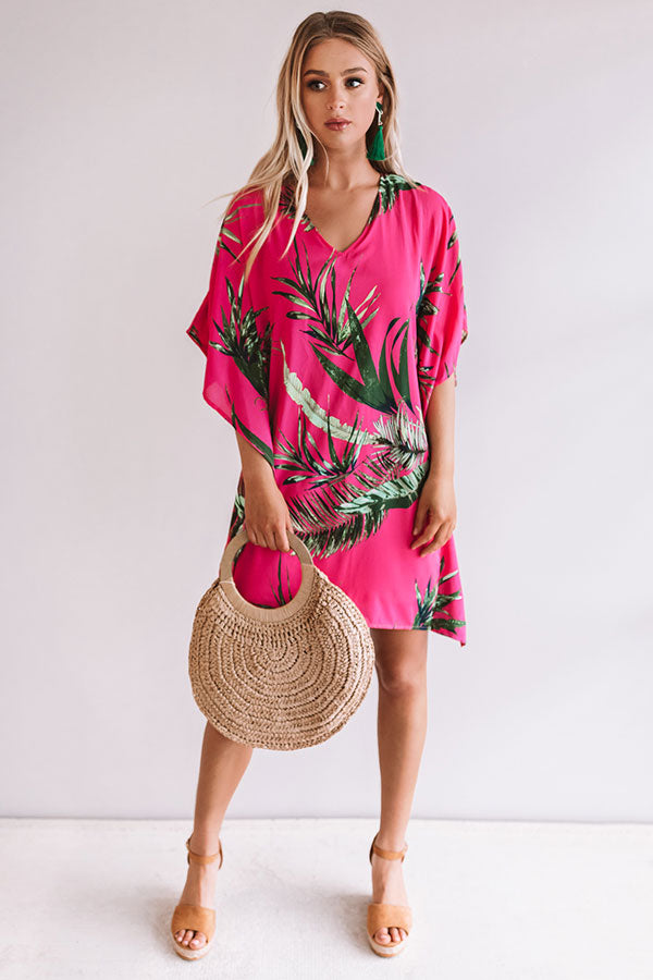 Travel Guide Floral Shift Dress in Hot Pink • Impressions Online Boutique
